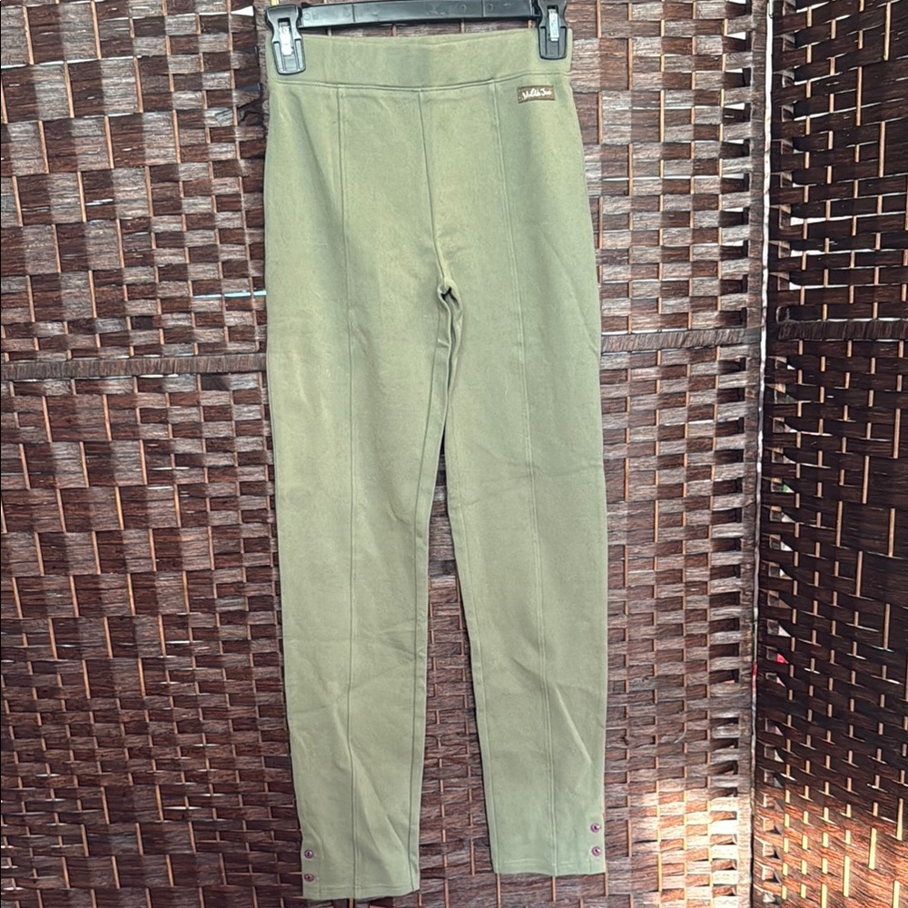 Matilda Jane sandy pants army Green Leggings Comfortable Cotton Blend NWT SZ 14